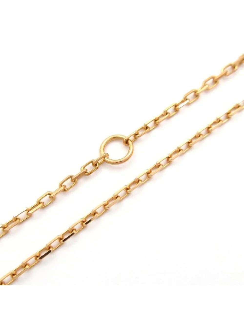 Cartier Necklace Logo Double C 18k Pink Gold Diamond